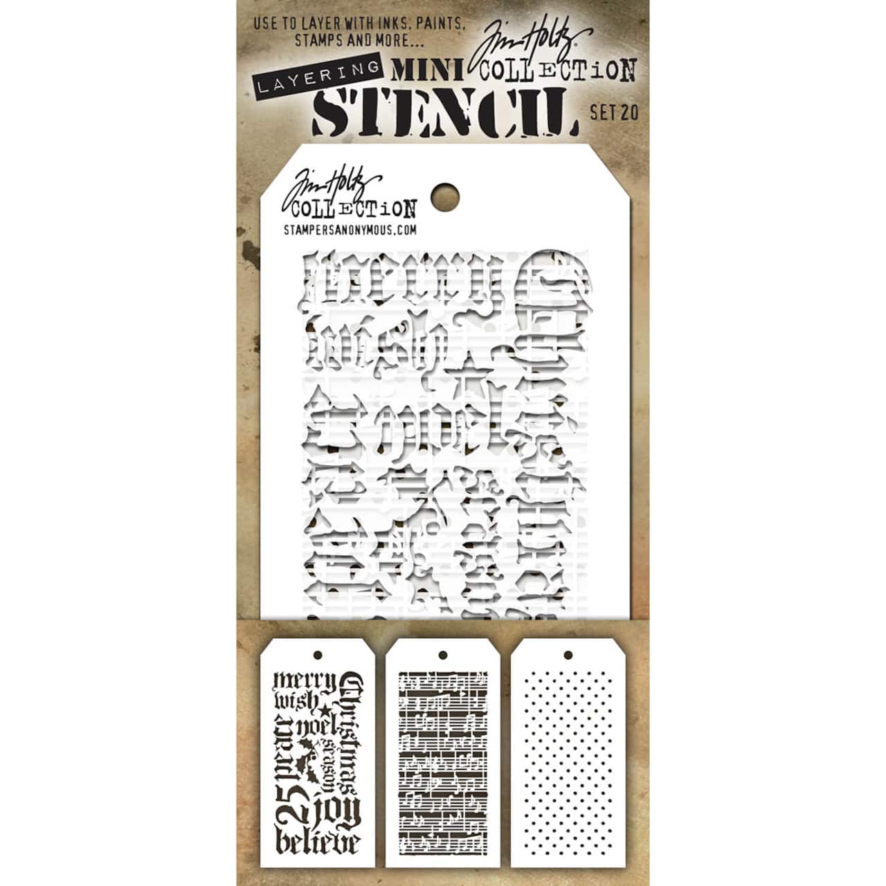 Stampers Anonymous Tim Holtz&#xAE; Mini Layered Stencil Set #20